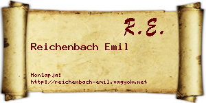 Reichenbach Emil névjegykártya