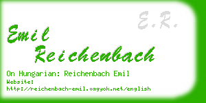 emil reichenbach business card